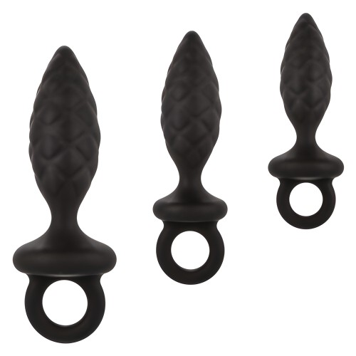 3 Piece Silicone Anal Probe Kit - Black