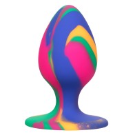 Cheeky Medium Tie Dye Butt Plug - 3 Inches