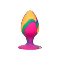 Cheeky Large Tie Dye Butt Plug - 3.5 Inches