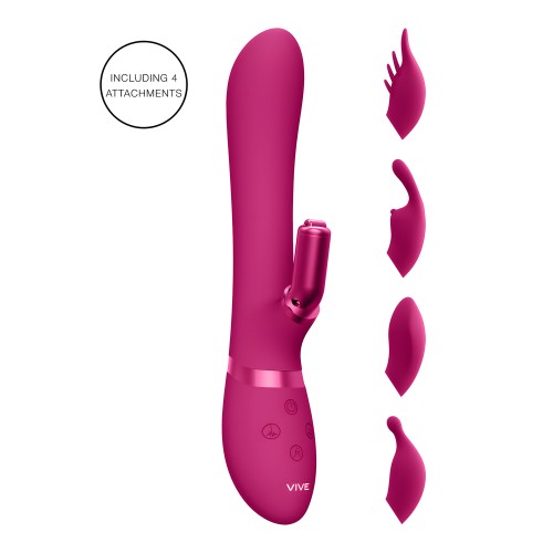 Vibrador Conejito de Doble Acción Intercambiable Vive Chou Rosa