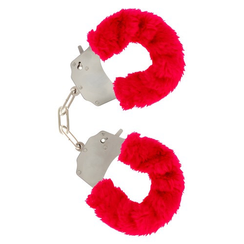ToyJoy Furry Fun Wrist Cuffs - Red