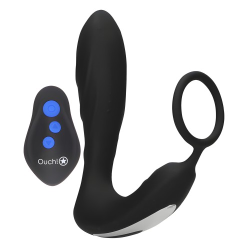 Ouch E Plug Anal de Estimulación y Vibración con Anillo para el Pene