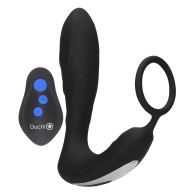 Ouch E Plug Anal de Estimulación y Vibración con Anillo para el Pene