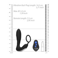 Ouch E Plug Anal de Estimulación y Vibración con Anillo para el Pene