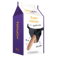 Dildo Strap-On Super Woman ToyJoy | Rosa Carne