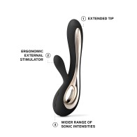 Lelo Soraya 2 Vibrador Conejito Dual Negro 8.75 Pulgadas