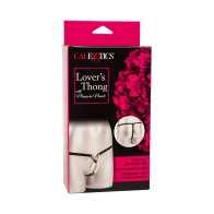 Lovers Thong With Pleasure Pearls - White