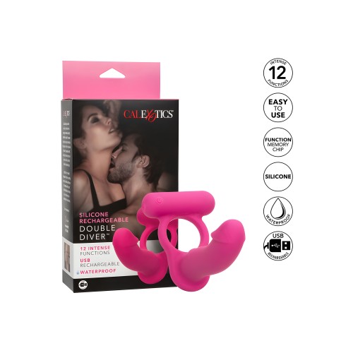 Silicone Rechargeable Double Diver Stimulator - California Exotic
