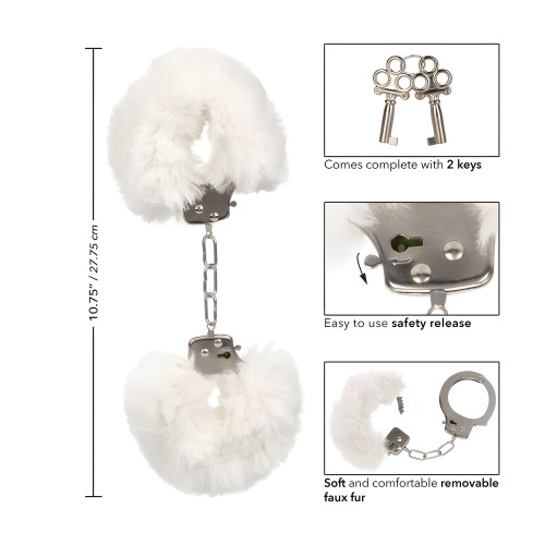 Ultra Fluffy Furry Cuffs - White