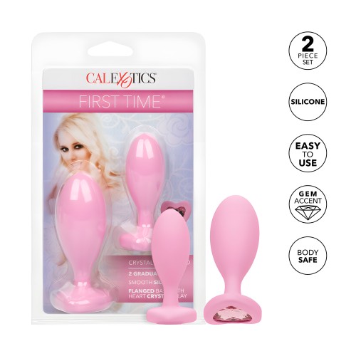 Duo de Plug Anal Cristal Primeriza - Perfecto para Principiantes