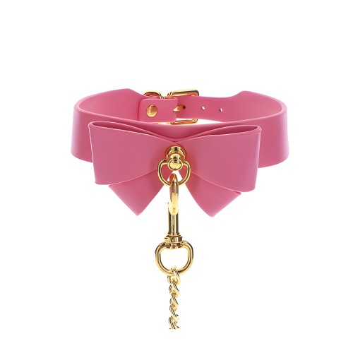 Taboom Malibu Bow Collar and Leash Pink