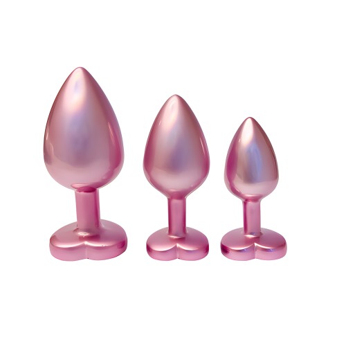 Juego de Plugs Anales Gleaming Love Pearl Rosa