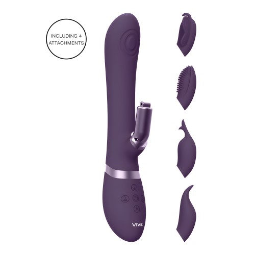 Vibrador Conejito Intercambiable Vive Etsu Púrpura