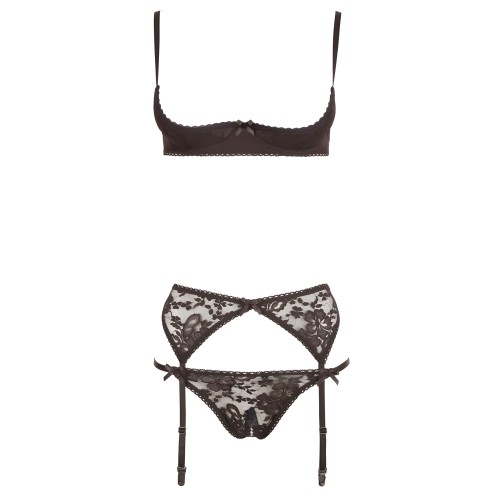 Cottelli Collection Black Half Bra Set 80c/m