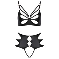 Crotchless Bondage Bra Set