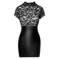 Noir Lace Mini Dress - Elegant & Sophisticated