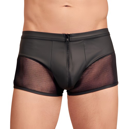 Pantalones Negros con Acabado Mate y Cremallera XXL