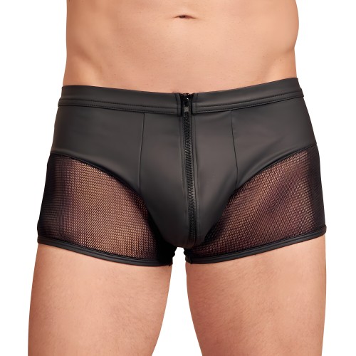 Pantalones Negros con Acabado Mate y Cremallera XXL