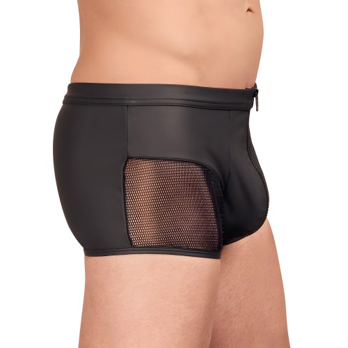 Pantalones Negros con Acabado Mate y Cremallera XXL