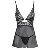 Cottelli Backless Babydoll With Thong - Small