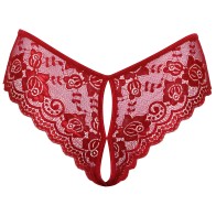 Cottelli Panty Crotchless Roja Mediana
