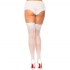 Leg Avenue Stay Up Sheer Thigh Hold Ups White UK 6 to 12