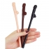 Lovetoy Pack Of 9 Willy Straws Black Brown And Pink