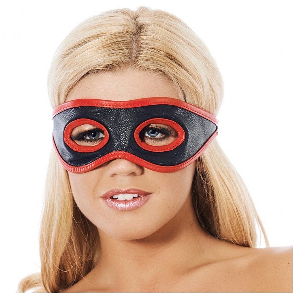 Red And Black Leather Mask