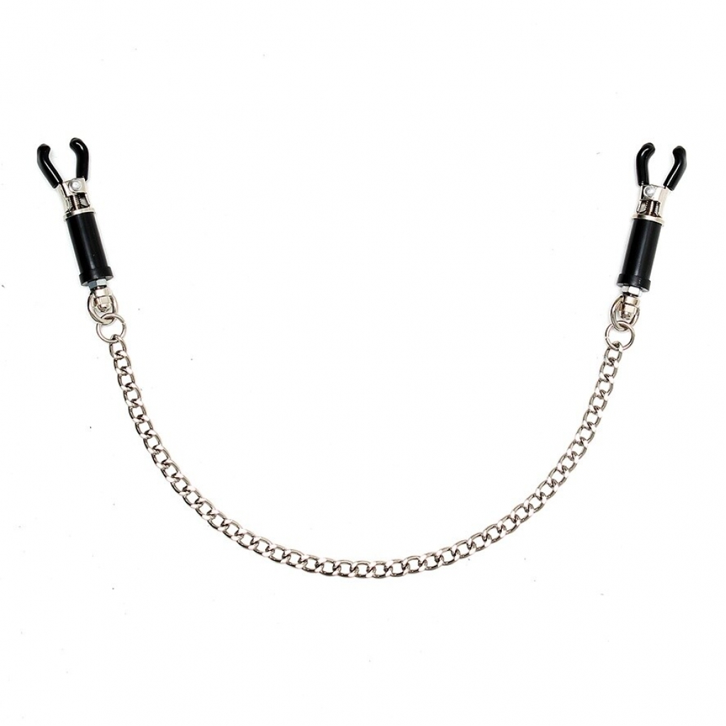 Silver Nipple Clamps With Chain